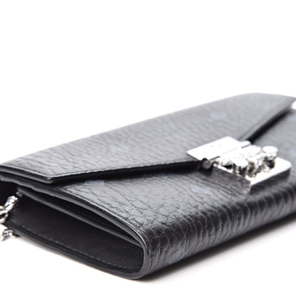 MCM Visetos Patricia Continental Crossbody Wallet Black 6 of 8