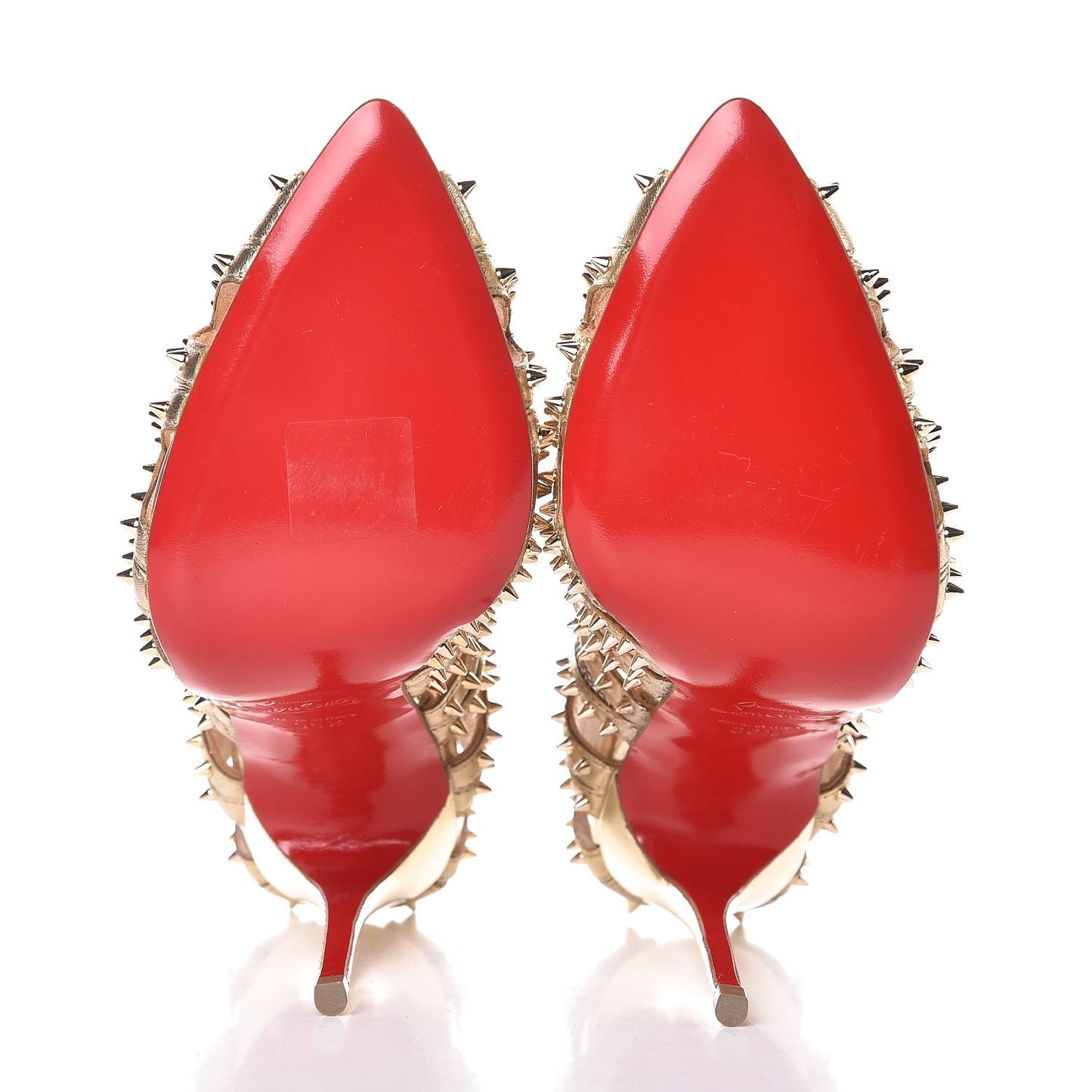 Glitter Silk Nappa Spiked Circus City 120 Pumps 36.5 Gold