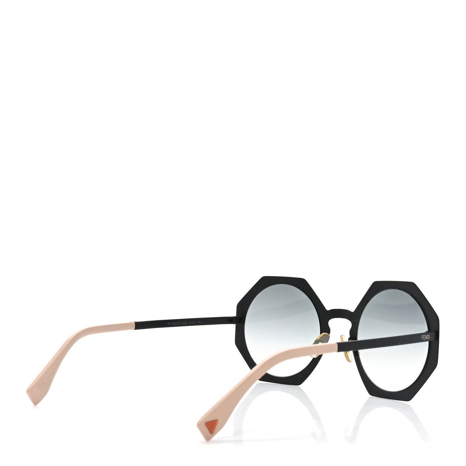 Fendi Acetate Octagonal Sunglasses FF 0152/S Black Pink 4 of 7
