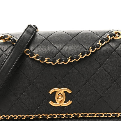 Chanel Calfskin Stitched Chain Flap Black 8 of 10