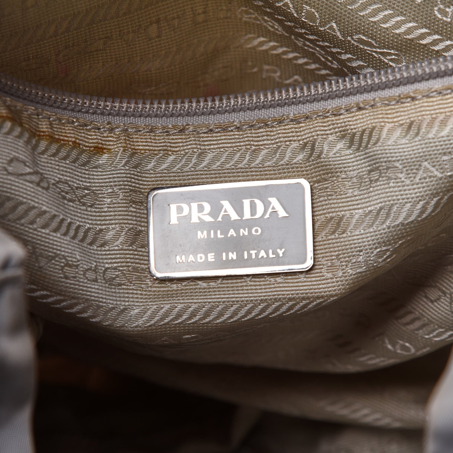 Prada Nylon Vela Patent Backpack Argento 5 of 8