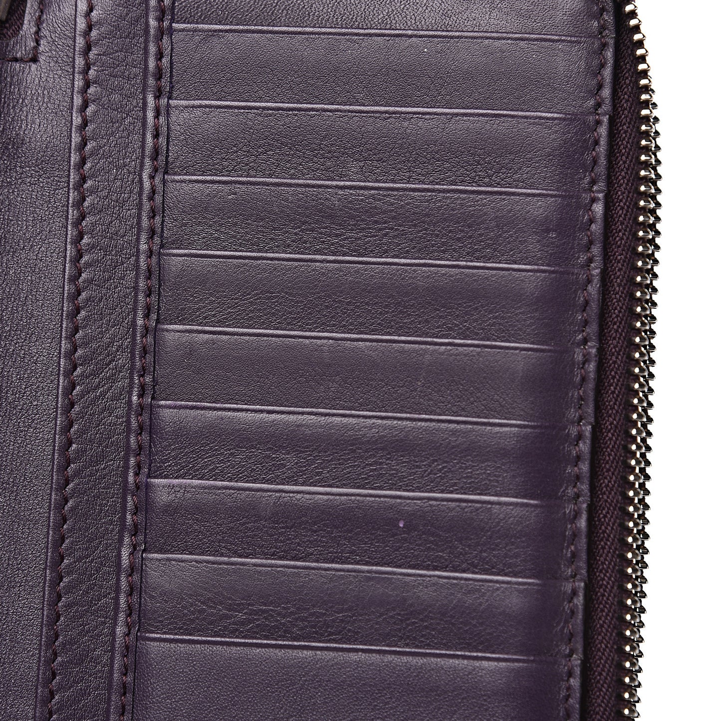 Microguccissima Zip Around Wallet Purple