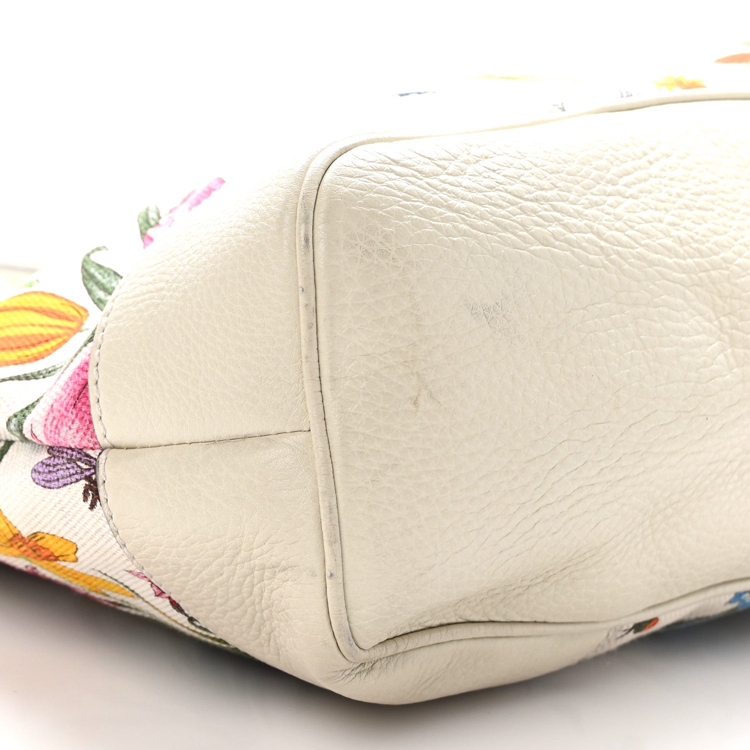Gucci Canvas Floral Flora Tote White 10 of 11