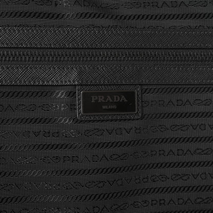 Prada Tessuto Nylon Saffiano Trolley Luggage Black 6 of 13