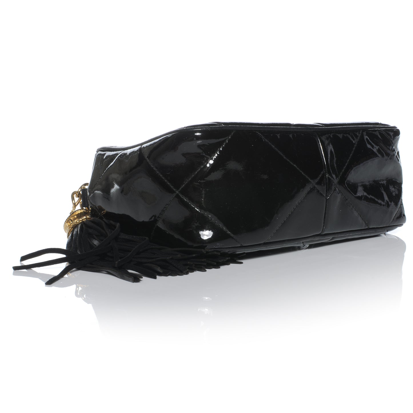 Patent Tassel Small Camera Case Black