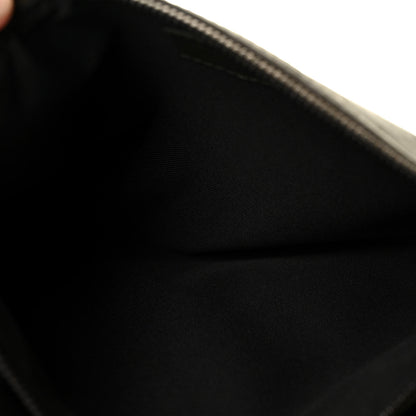 Louis Vuitton Calfskin Monogram Shadow Double Flat Messenger Black Khaki 5 of 11