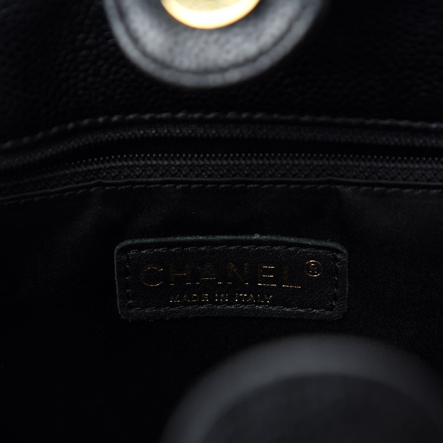 Chanel Caviar Quilted Petit Shopping Tote PST Black 9 of 11