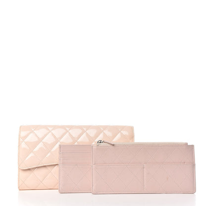 Chanel Patent Quilted Large Flap Wallet Pink 24 of 24