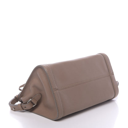 Alexander McQueen Pebbled Calfskin Small Skull Padlock Zip Around Tote Tan 4 of 12
