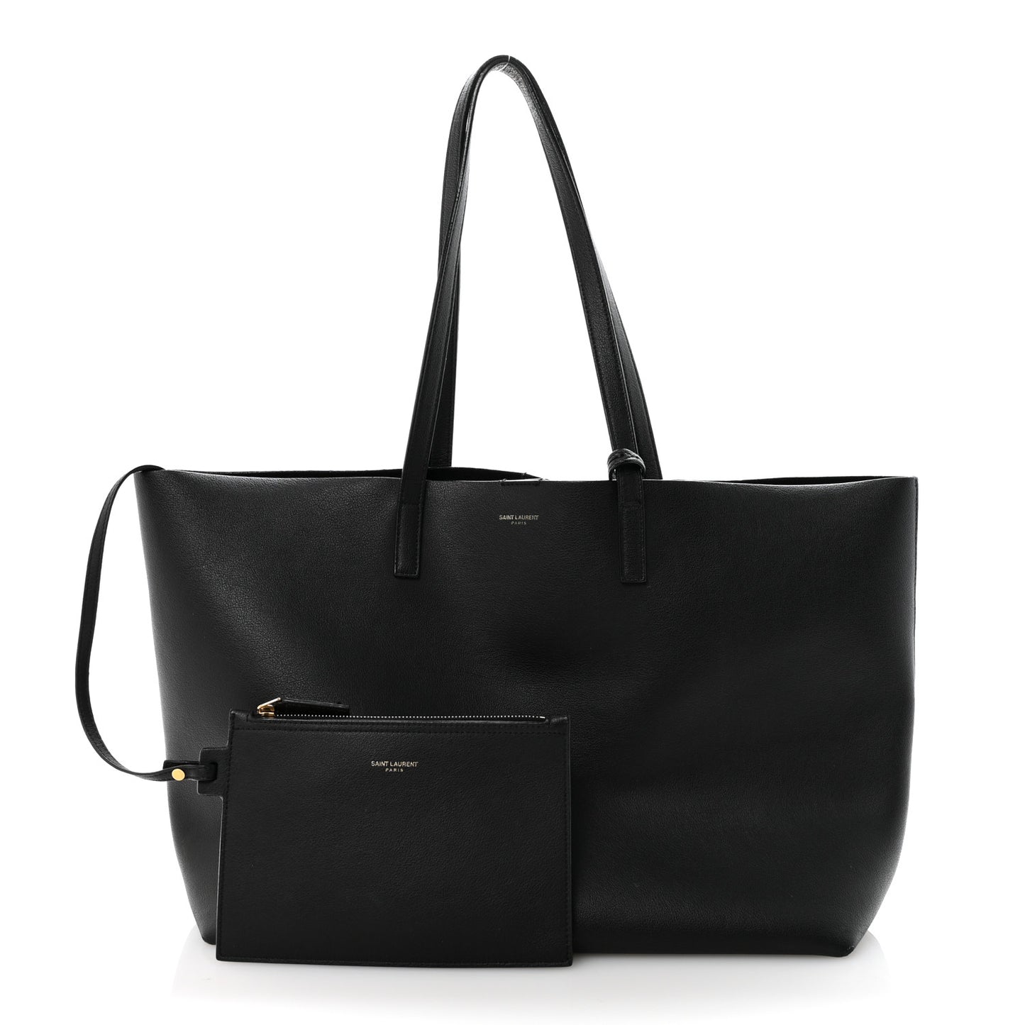Calfskin Large Shopping Tote Black