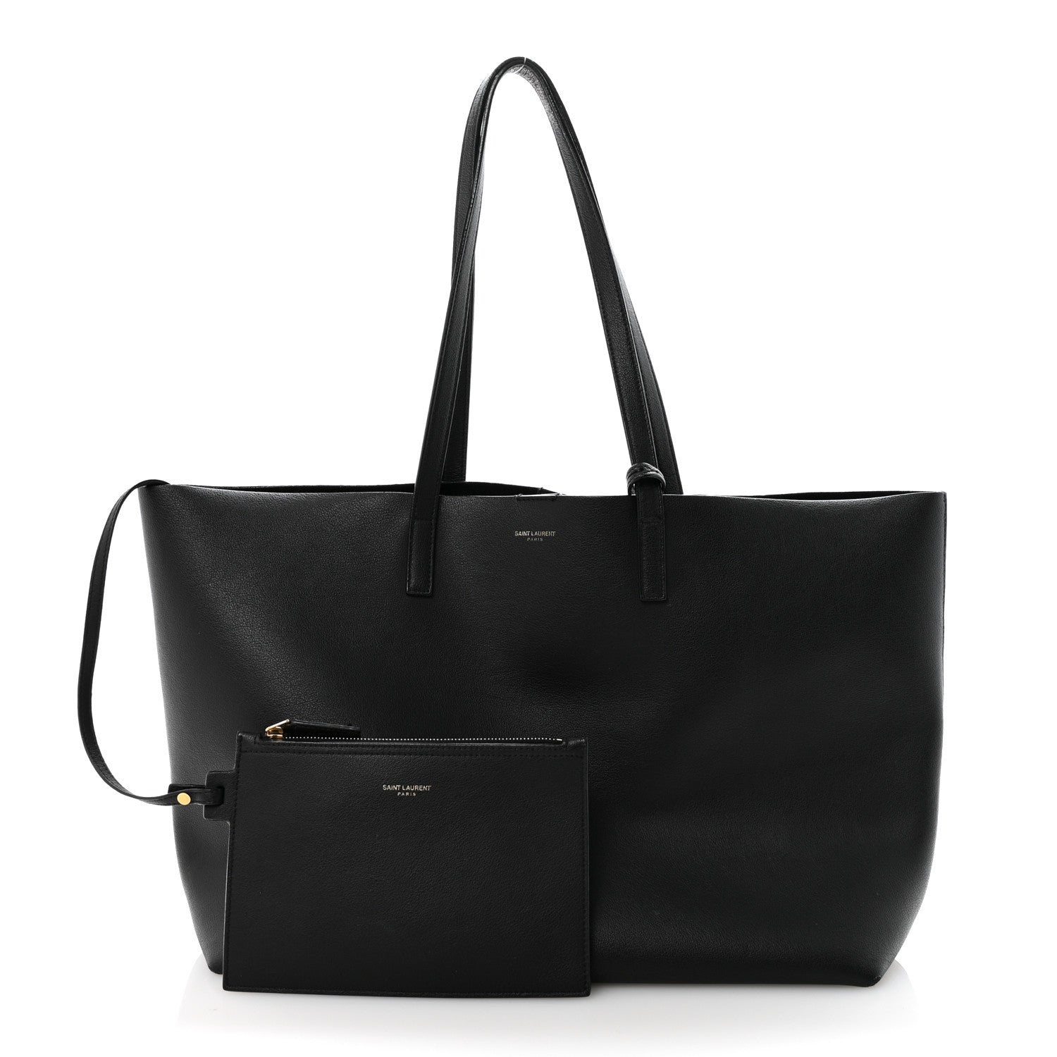 Saint Laurent Calfskin Large Shopping Tote Black 3 of 10