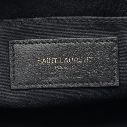 Saint Laurent Calfskin Matelasse Monogram Lou Camera Bag Black 6 of 15