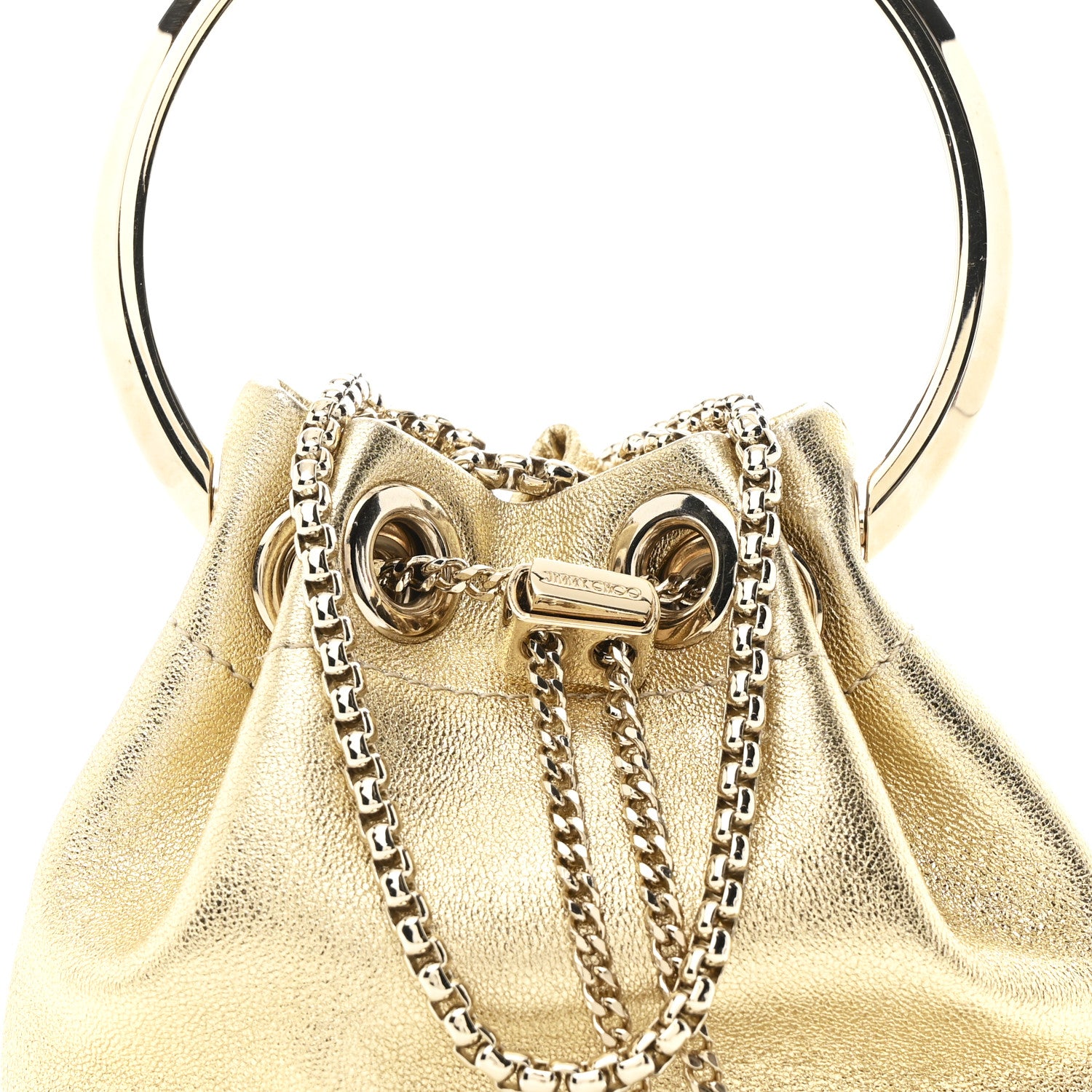 Jimmy Choo Metallic Lambskin Micro Bon Bon Bag Gold 1841175