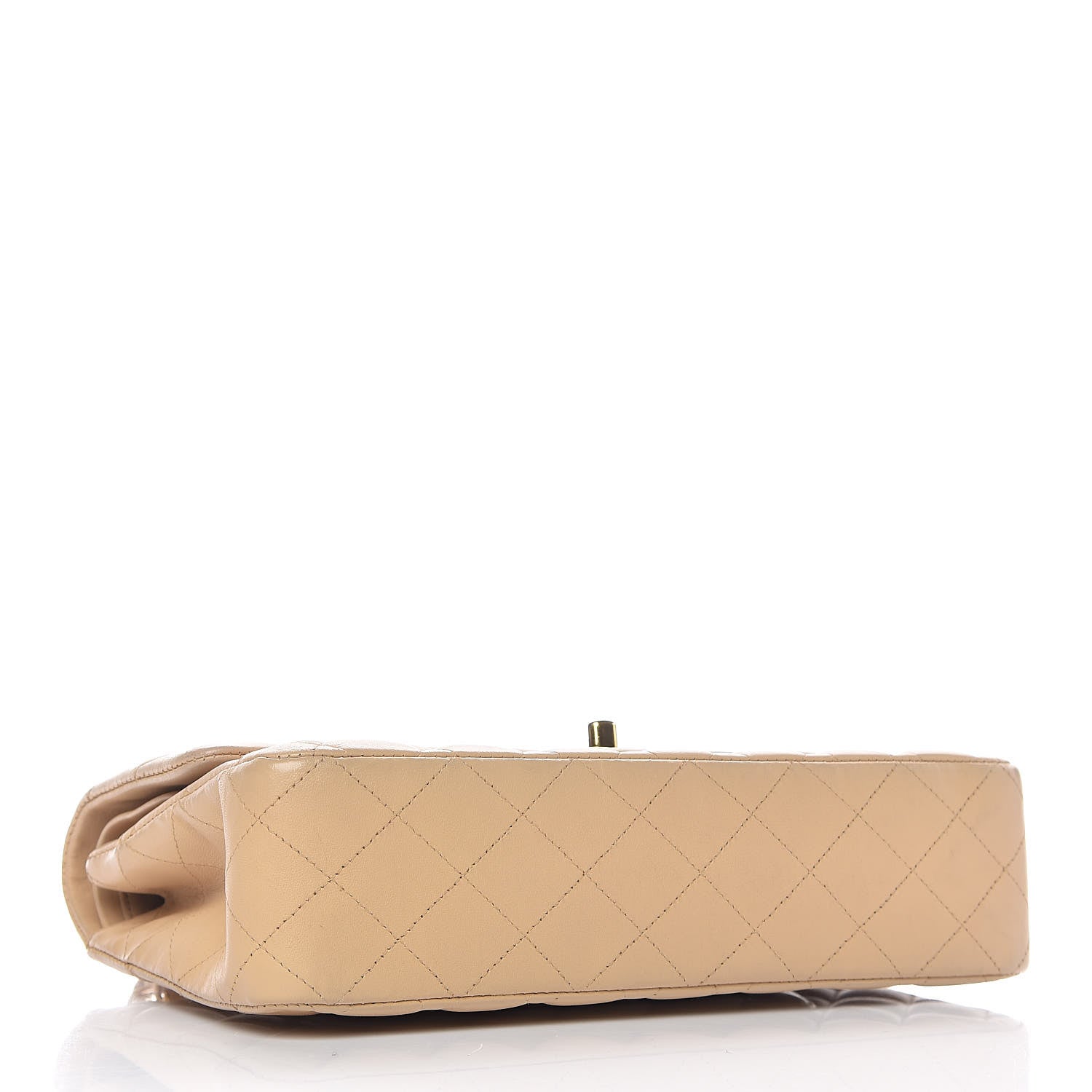 Chanel Lambskin Quilted Medium Double Flap Beige 4 of 12