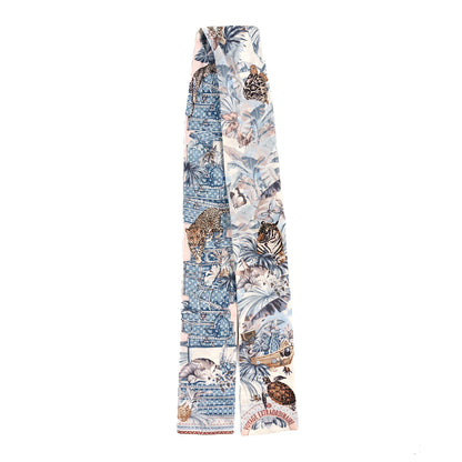 Louis Vuitton Silk Voyage Extraordinaire Bandeau Blue Grey 2 of 3