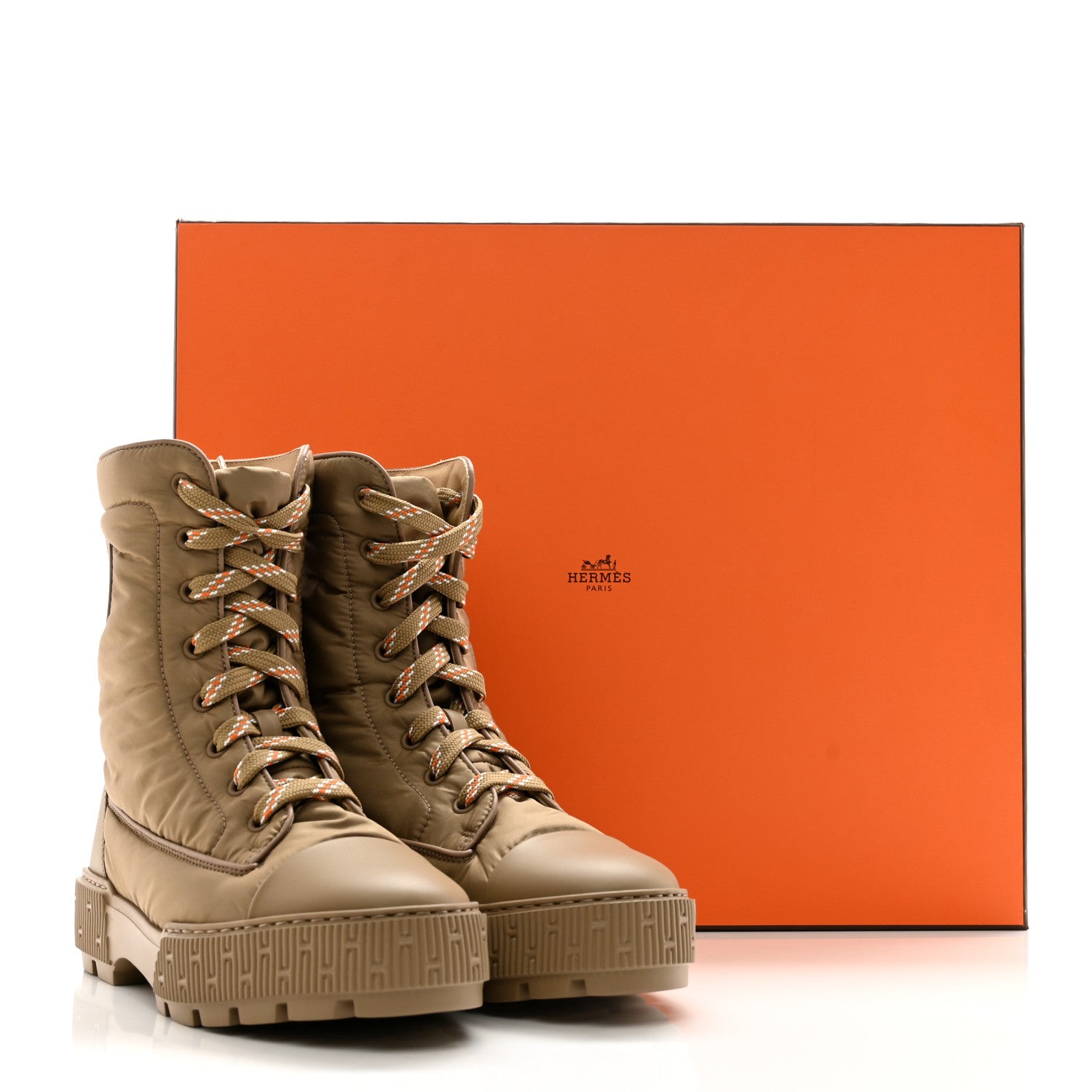 Hermes Calfskin Parachute Fresh Ankle Boots 38 Beige Sable 9 of 9
