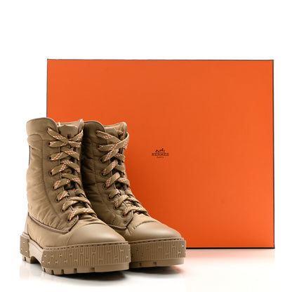 Hermes Calfskin Parachute Fresh Ankle Boots 38 Beige Sable 9 of 9