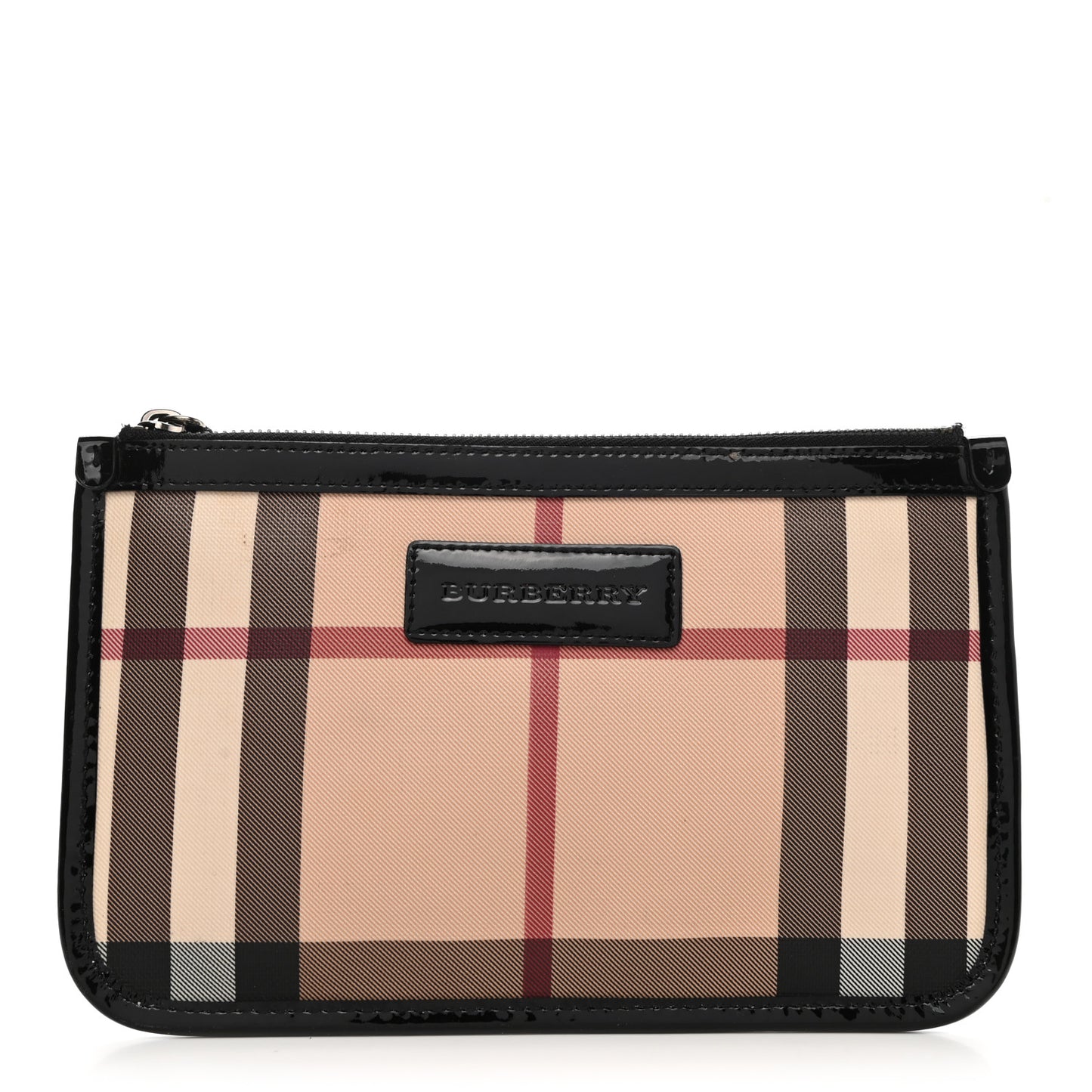 House Check Zip Pouch Black