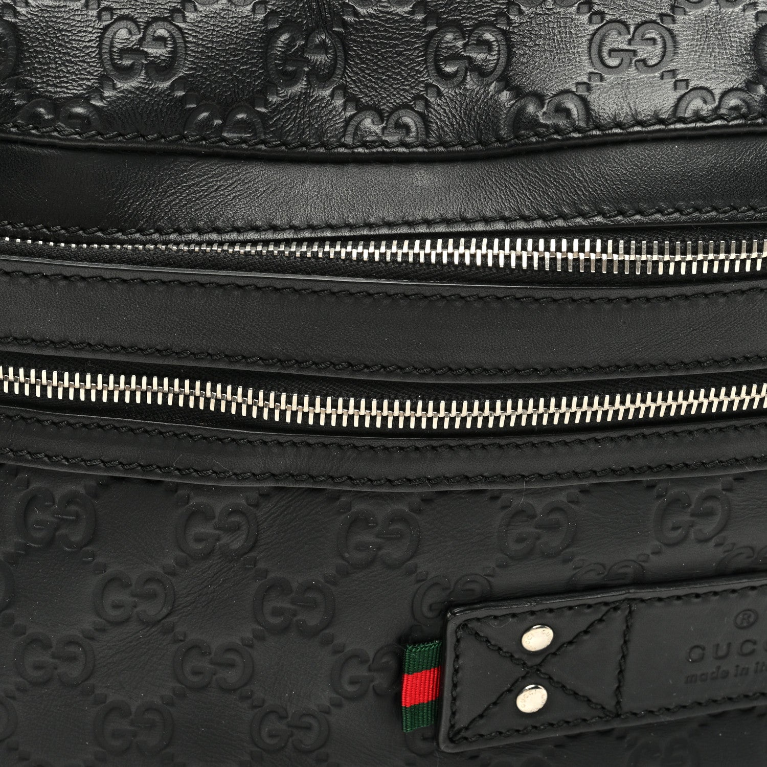 Gucci Guccissima Web Belt Bag Black 8 of 10