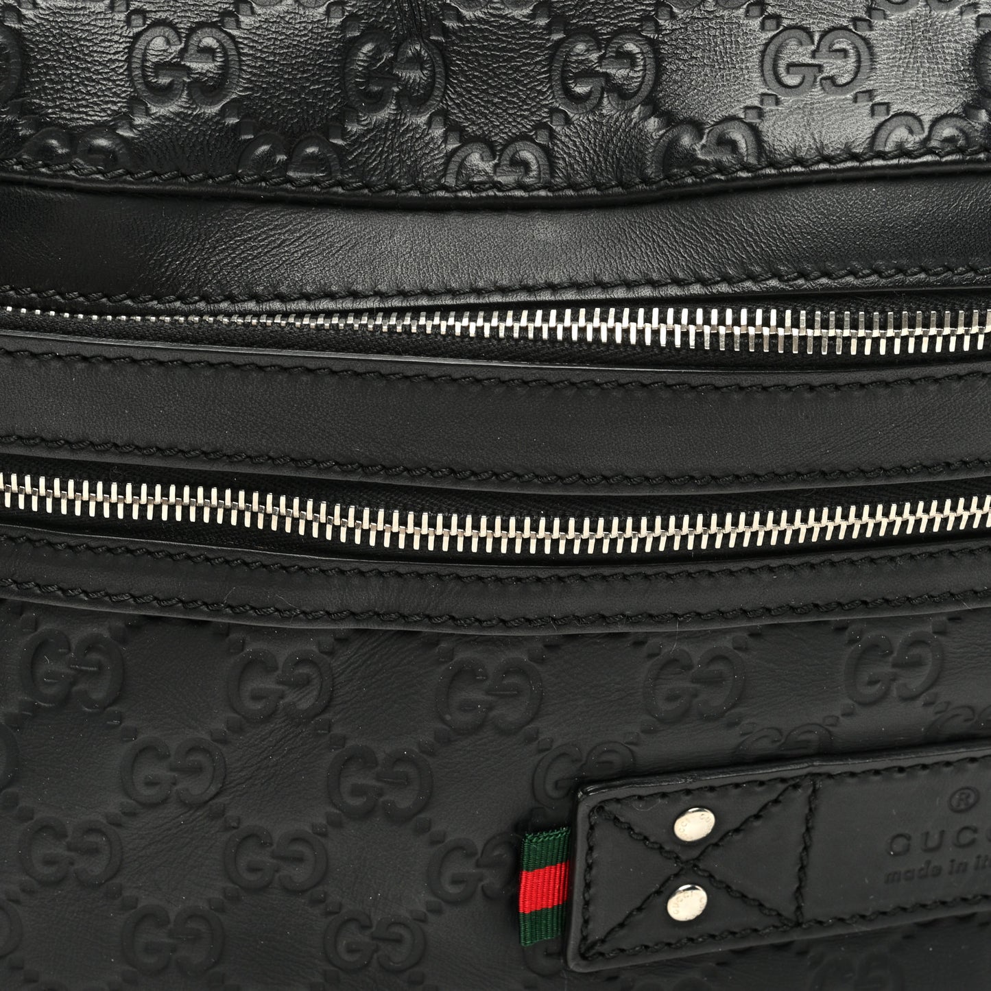 Guccissima Web Belt Bag Black