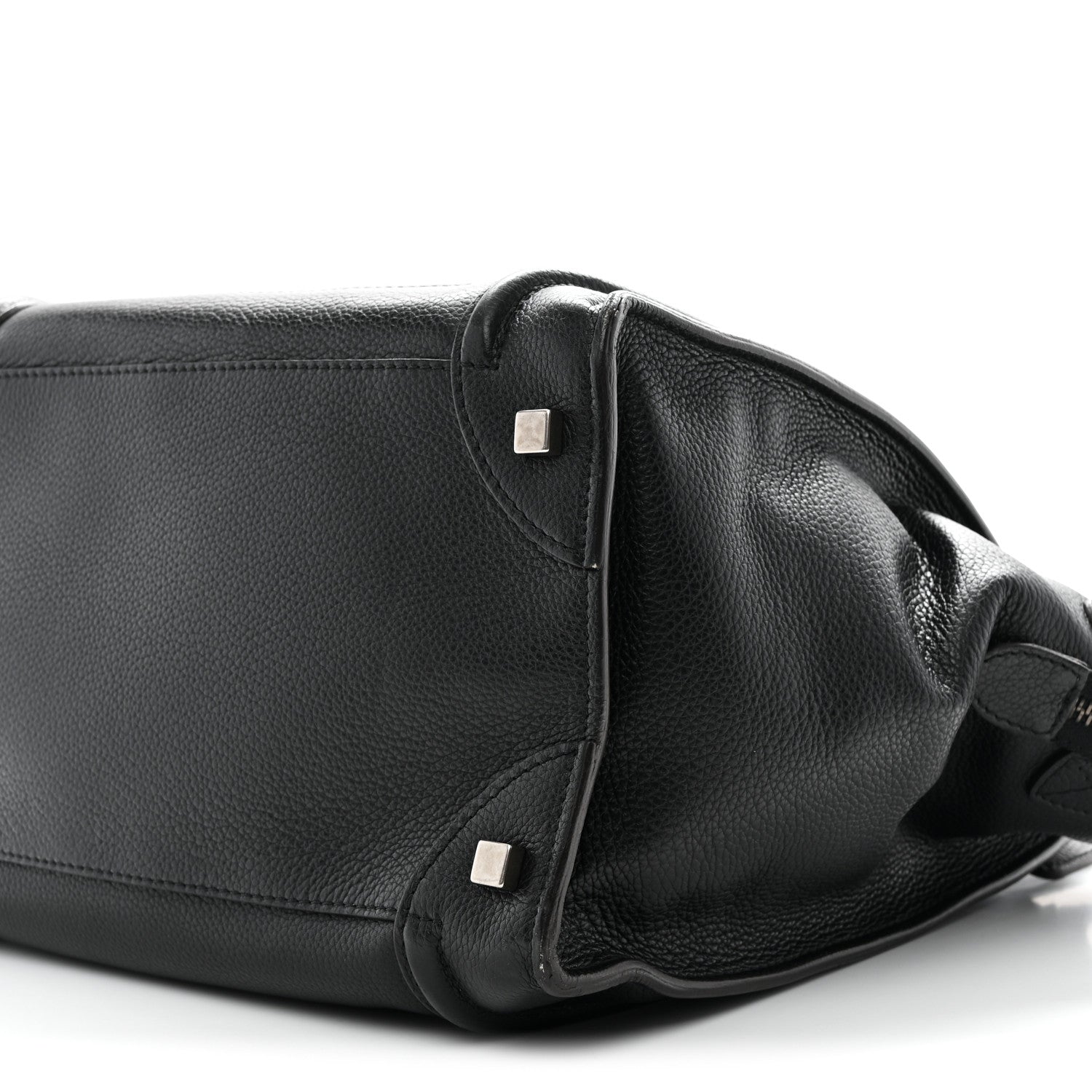 Celine Drummed Calfskin Mini Luggage Black 9 of 12