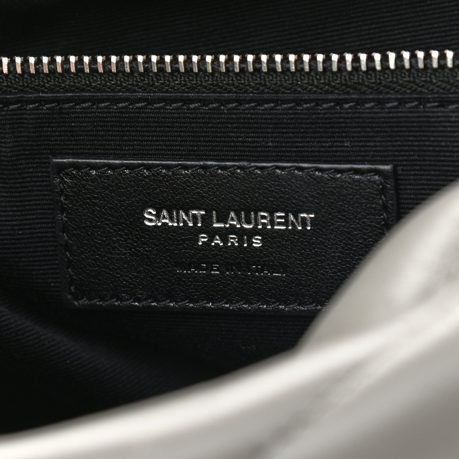 Saint Laurent Calfskin Y Quilted Monogram Small Loulou Bowling Bag Light Gray 6 of 10