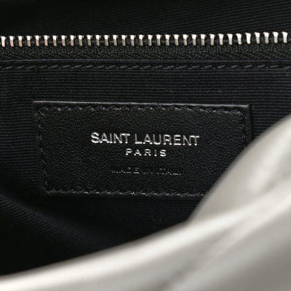 Saint Laurent Calfskin Y Quilted Monogram Small Loulou Bowling Bag Light Gray 6 of 10