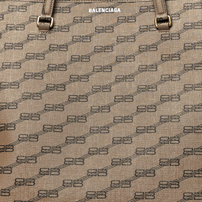 Balenciaga Coated Canvas BB Monogram Large Signature East West Shopper Bag Beige Brown 8 of 10