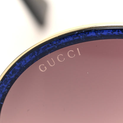 Gucci Metal Round Frame Sunglasses GG0061S Blue 7 of 8