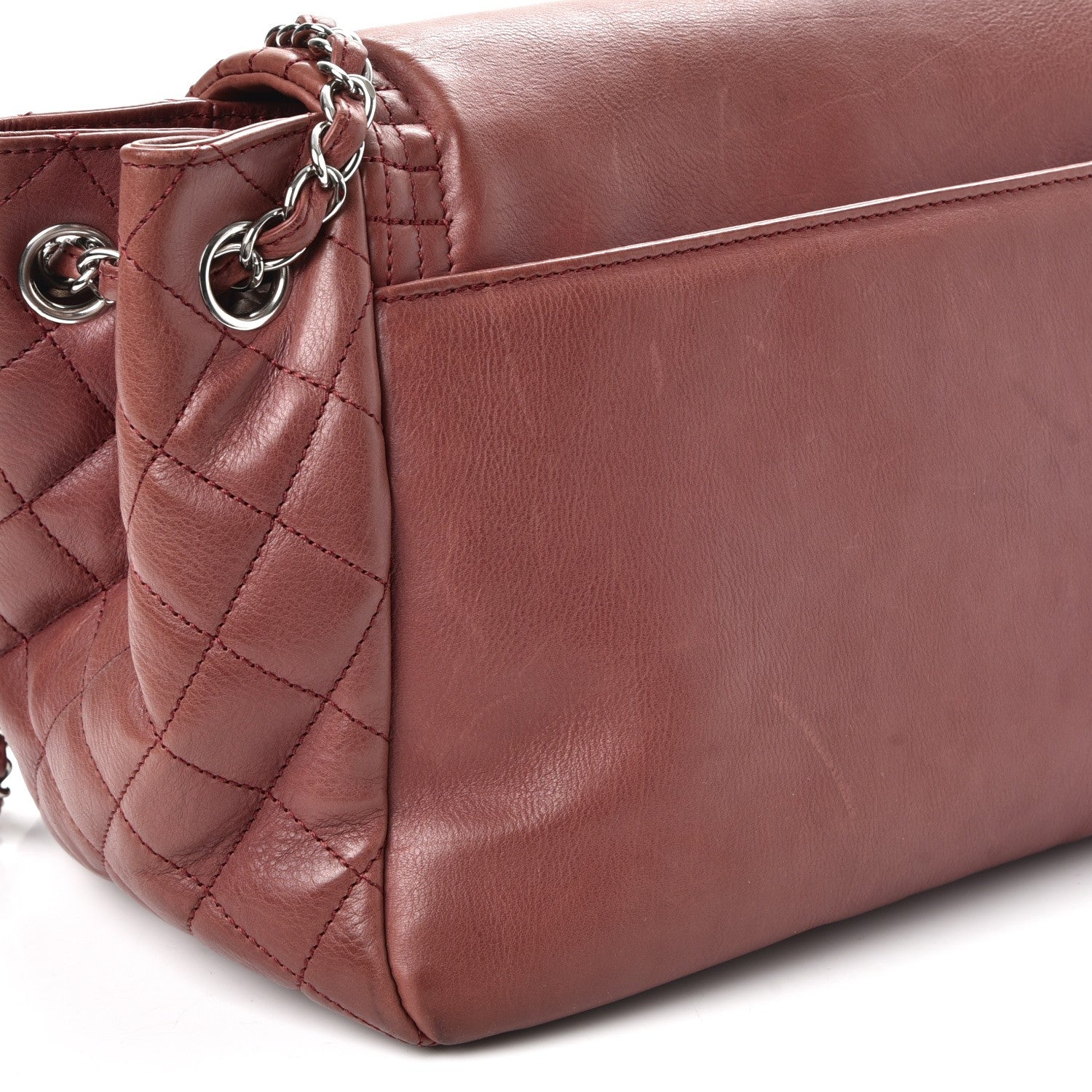 Chanel Calfskin Coco Bengal Accordion Flap Dark Pink 8 of 11