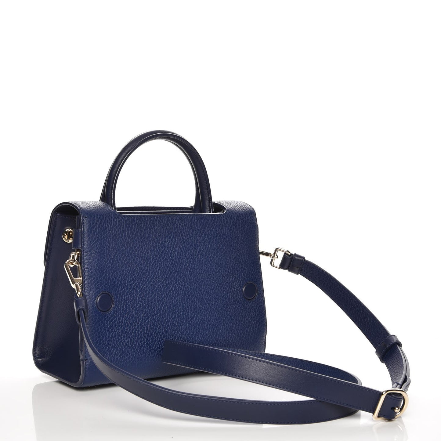 Grained Calfskin Mini Diorever Flap Blue Gris