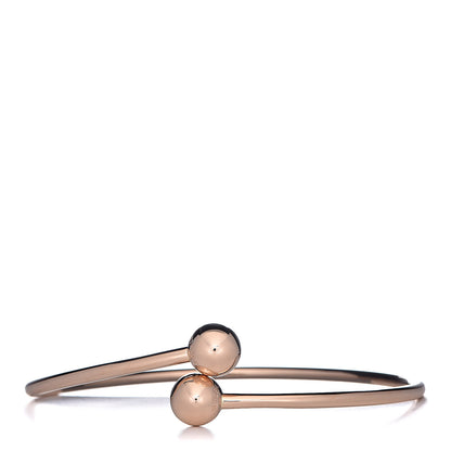 Tiffany 18K Rose Gold 8mm HardWear Ball Bypass Bracelet 1 of 6