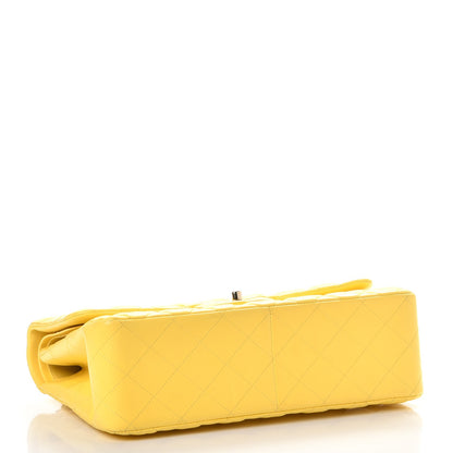 Chanel Lambskin Quilted Jumbo Double Flap Yellow 5 of 9