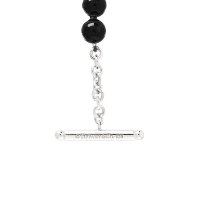 Tiffany Sterling Silver Black Onyx Bead Toggle Bracelet 3 of 3