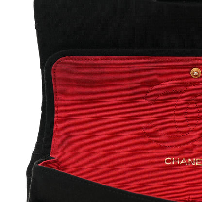 Chanel Jersey Quilted Small Double Flap Black 13 of 17