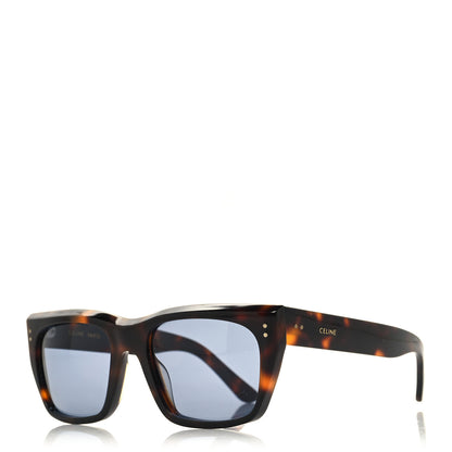 Celine Acetate Polarized Rectangular Sunglasses CL40082I Havana 1 of 8