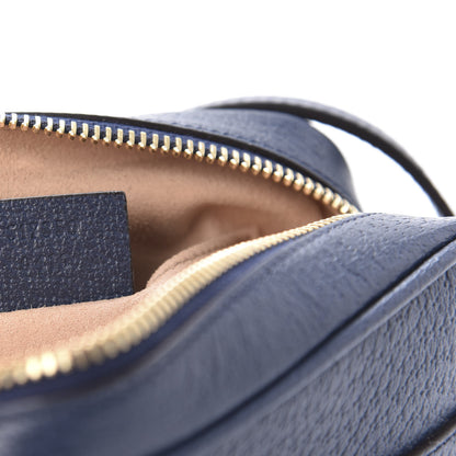 Gucci Textured Calfskin Web Mini Ophidia Shoulder Bag Blue Agata 9 of 11