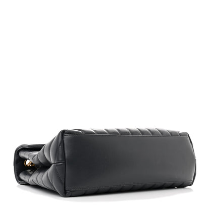 Saint Laurent Calfskin Y Quilted Monogram Medium Loulou Chain Satchel Earth 4 of 12