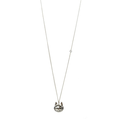 Chanel Cat Pendant Chain Necklace Gold Dark Grey 1 of 5