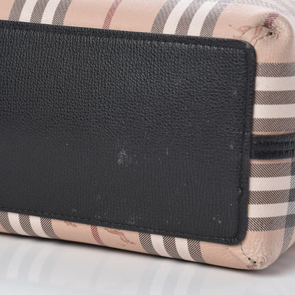 Burberry Grainy Calfskin Haymarket Check Medium Reversible Tote Black 25 of 26