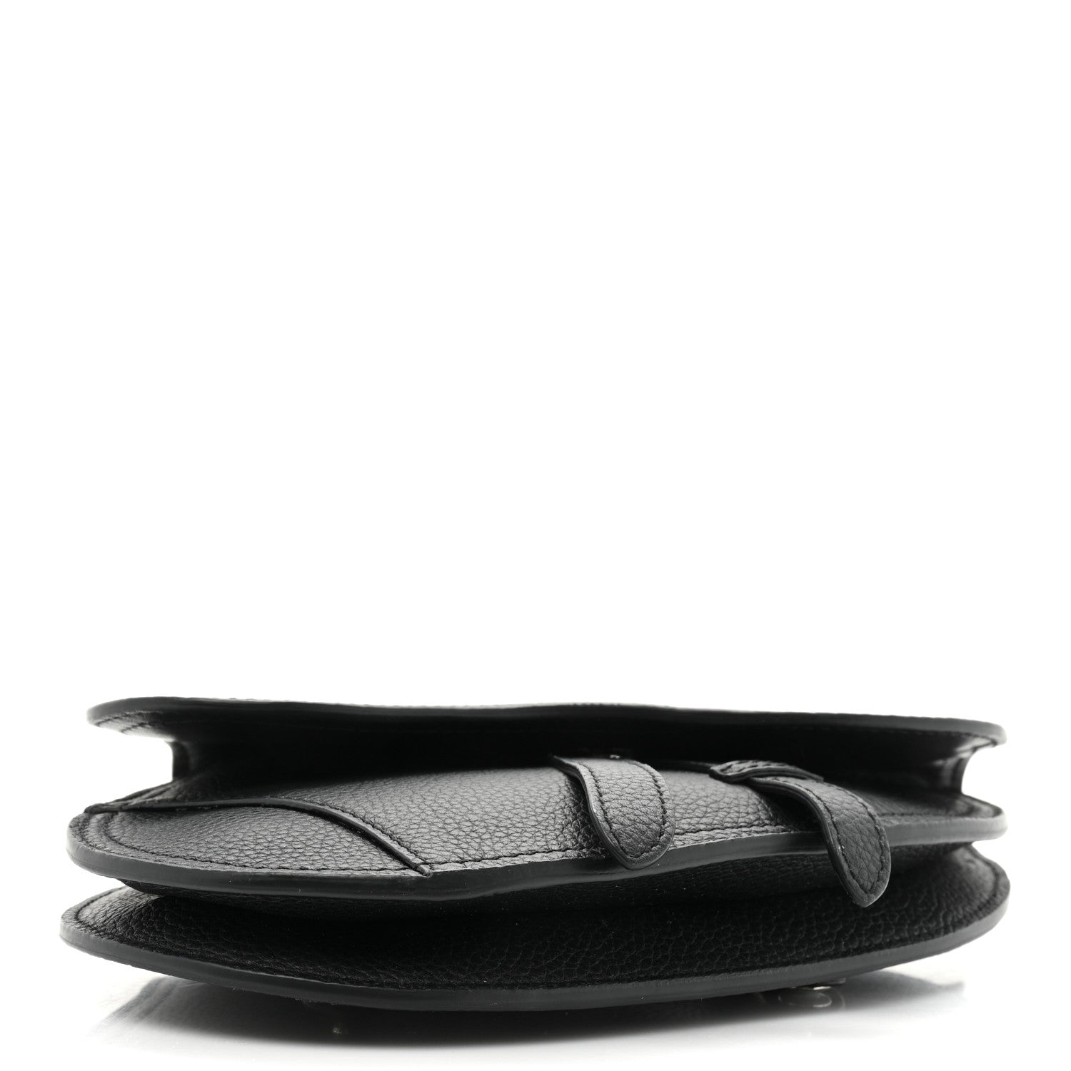 Christian Dior Grained Calfskin Saddle Pouch Belt Bag Black 4 of 11