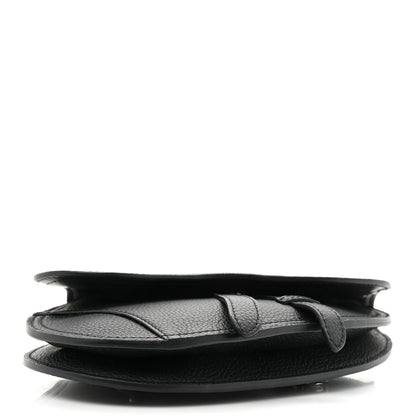 Christian Dior Grained Calfskin Saddle Pouch Belt Bag Black 4 of 11