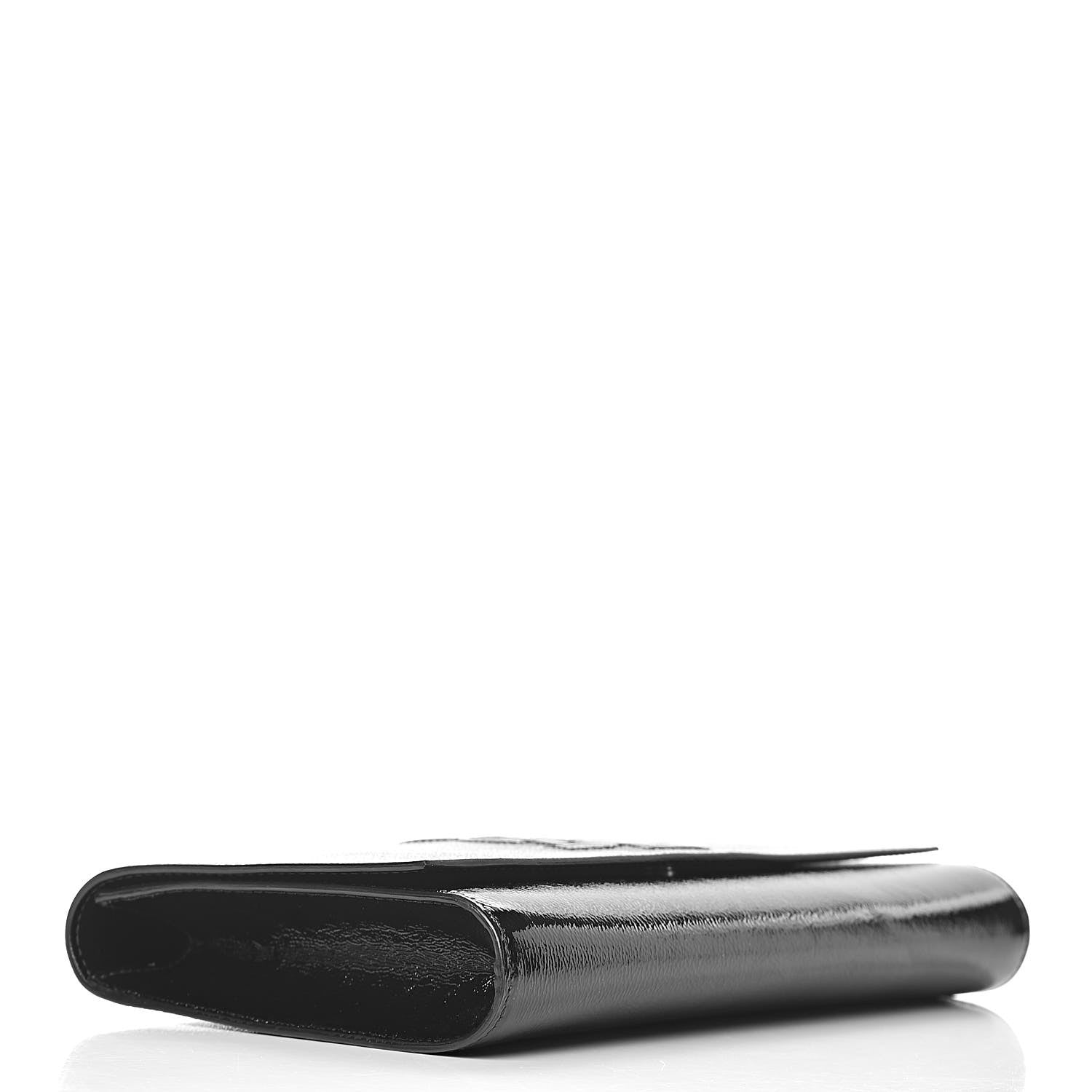 Saint Laurent Textured Patent Monogram Large Belle De Jour Clutch Black 4 of 9