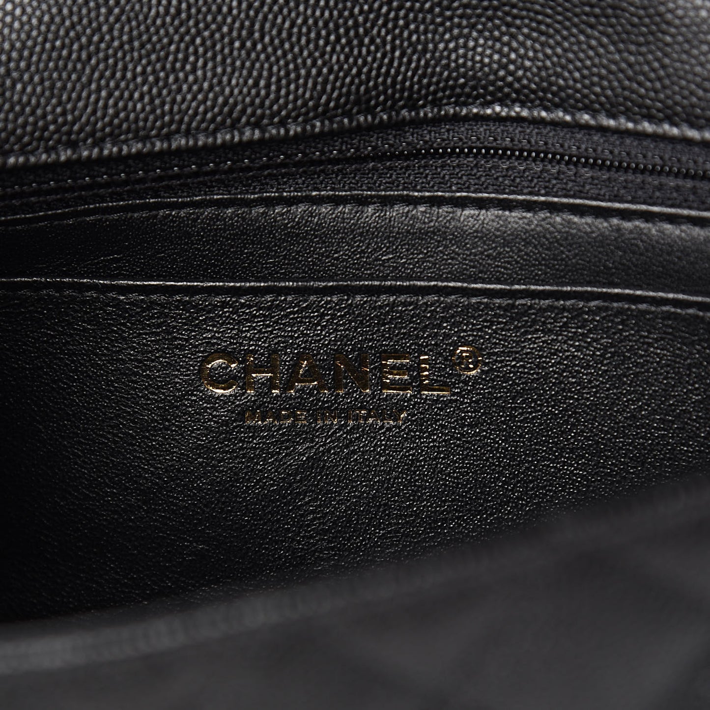 Caviar Quilted Mini Rectangular Flap Black