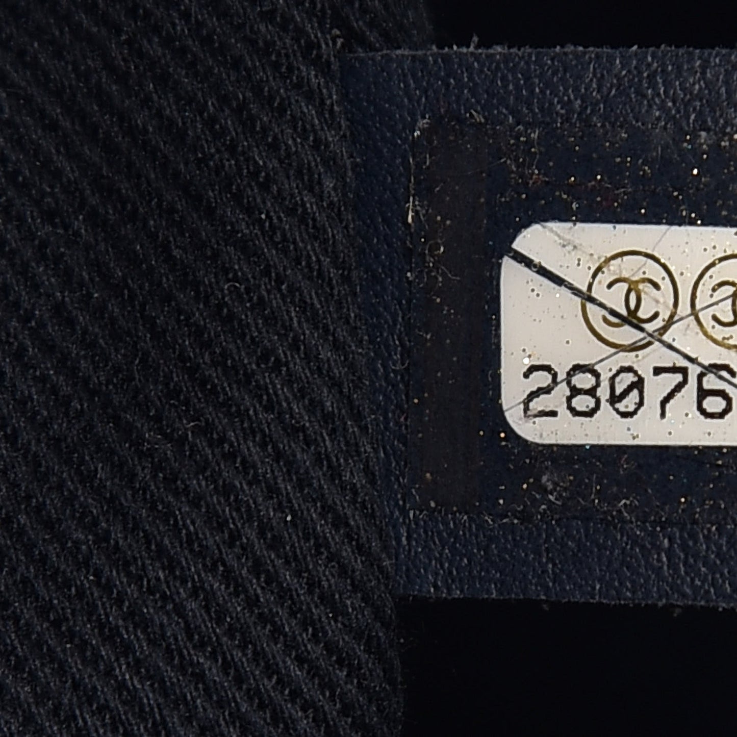 Lurex Canvas Medium Deauville Tote Navy Blue Gold