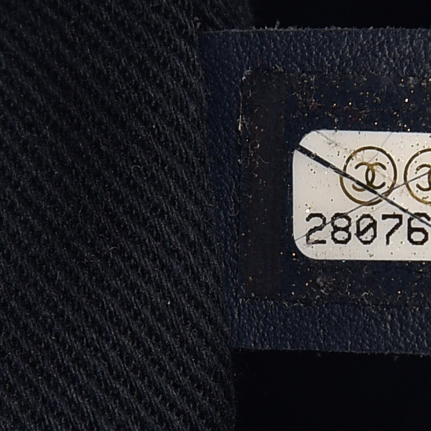Chanel Lurex Canvas Medium Deauville Tote Navy Blue Gold 7 of 13