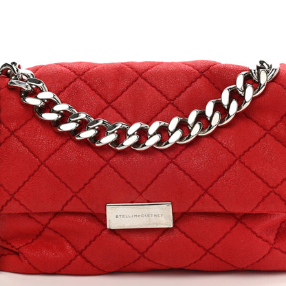 Stella McCartney Shaggy Deer Quilted Small Beckett Chain Shoulder Bag Red 6 of 9