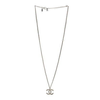 Chanel Crystal Timeless CC Necklace Ruthenium 3 of 5