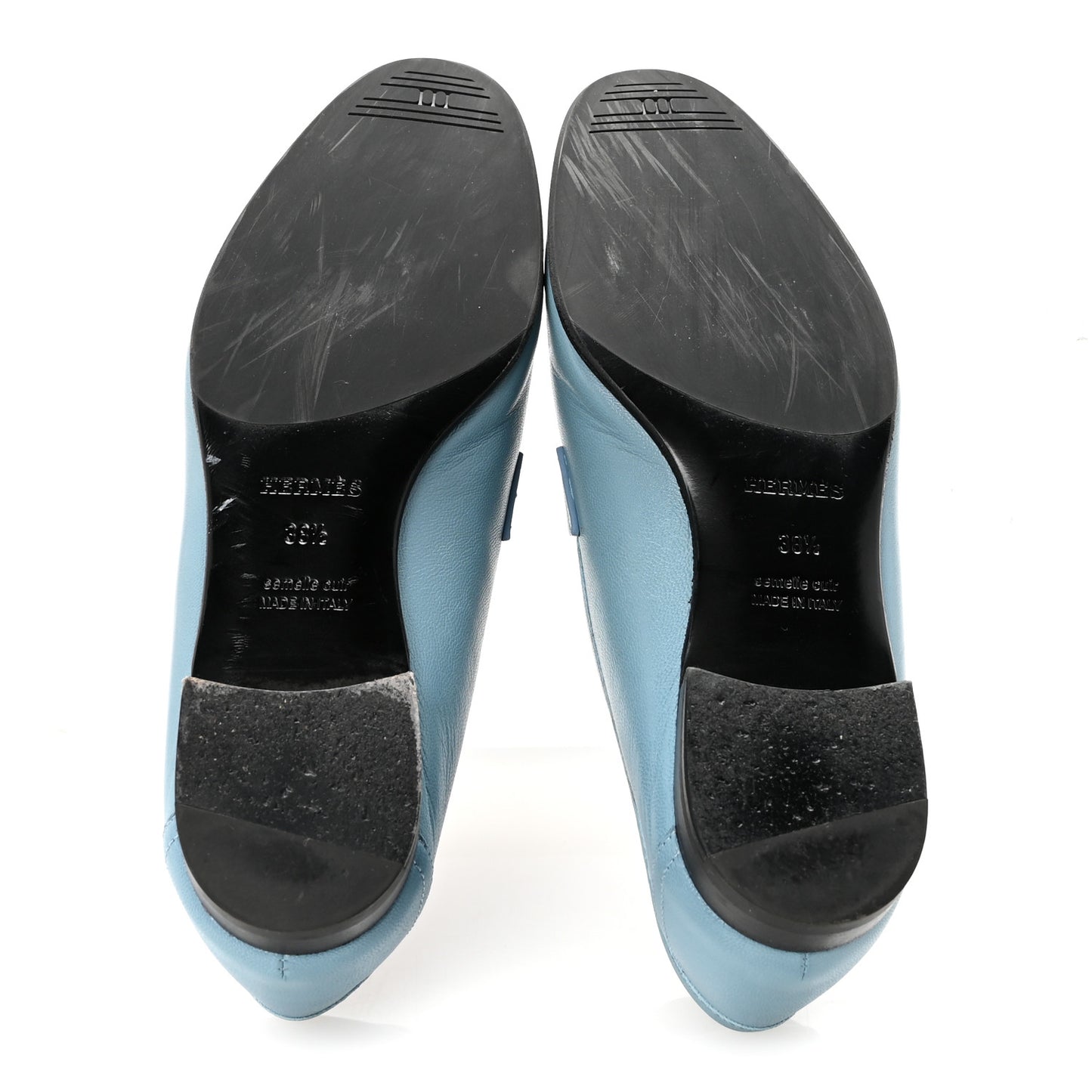 Goatskin Paris Loafers 38.5 Bleu Dorset