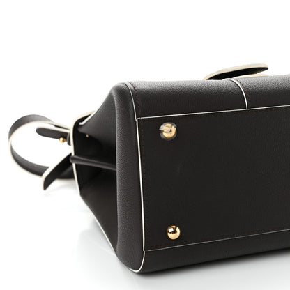 Delvaux Grained Calfskin Bi-Color Brillant Mini Satchel Black 8 of 10